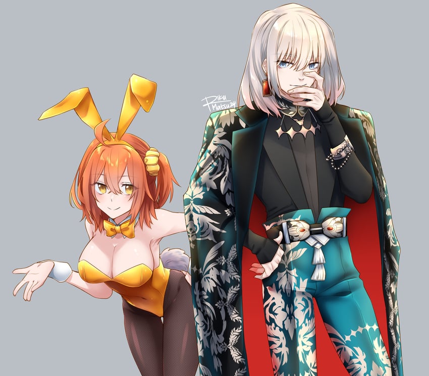 fujimaru ritsuka and oberon (fate and 1 more) drawn by rikumats
