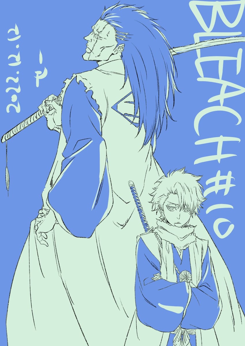 hitsugaya toushirou and zaraki kenpachi (bleach and 1 more) drawn by komatsubara_sei
