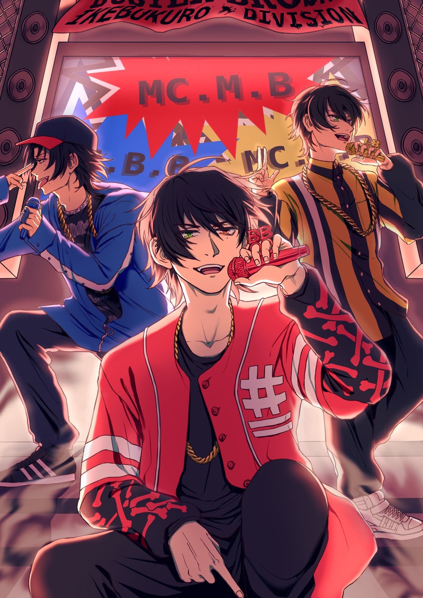 yamada ichiro, yamada saburo, and yamada jiro (hypnosis mic) drawn by kirisaika