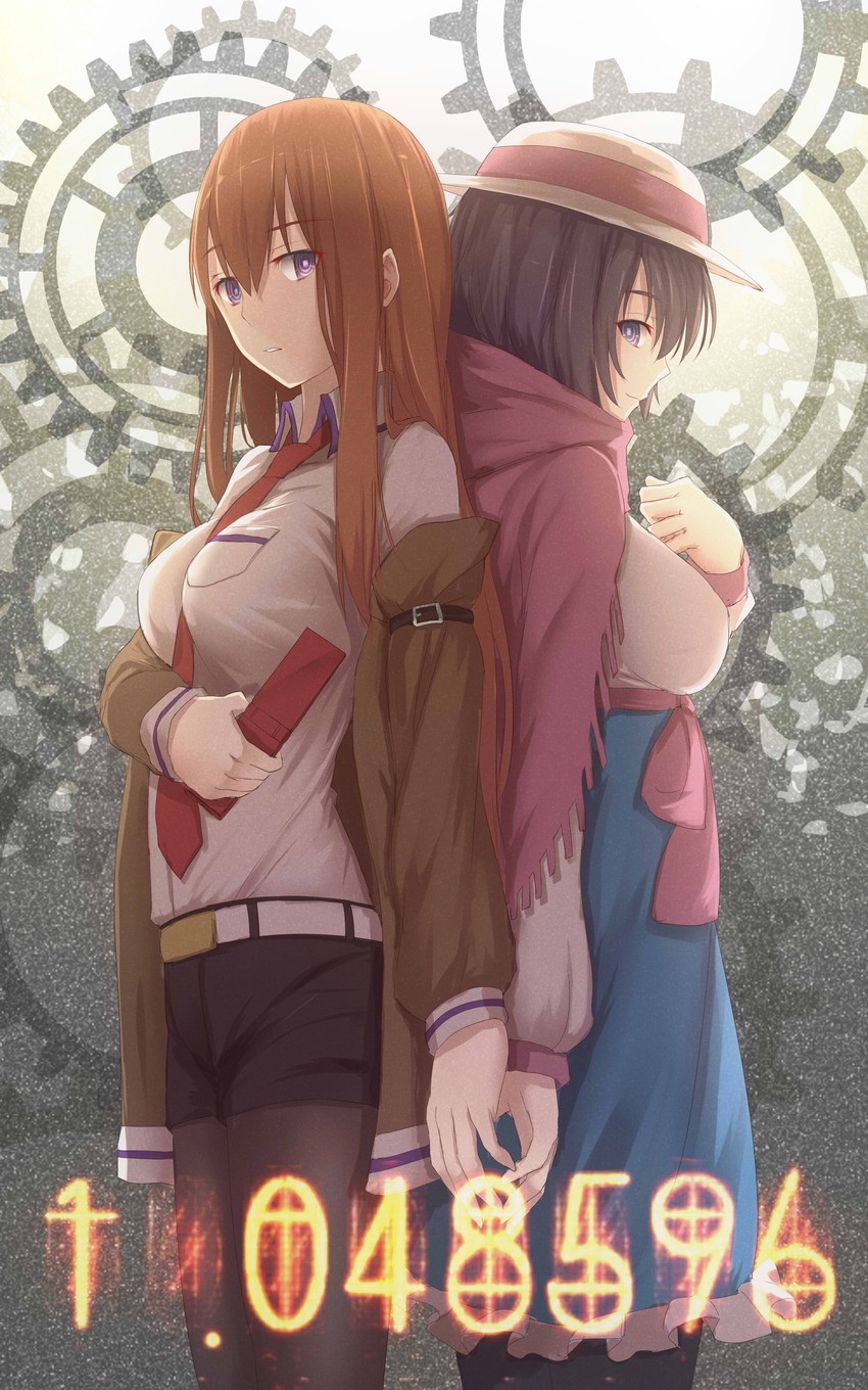 makise kurisu and shiina mayuri (steins;gate and 1 more) drawn by bakanoe