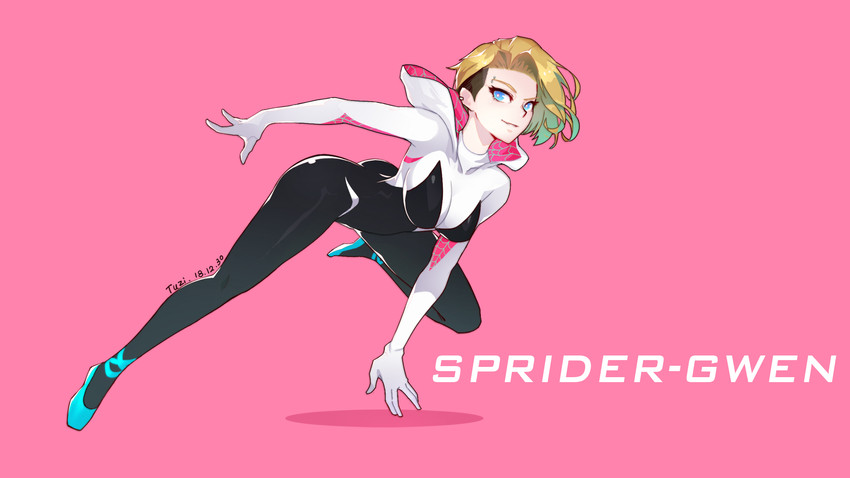 spider-gwen and gwen stacy (marvel and 3 more) drawn by unapril