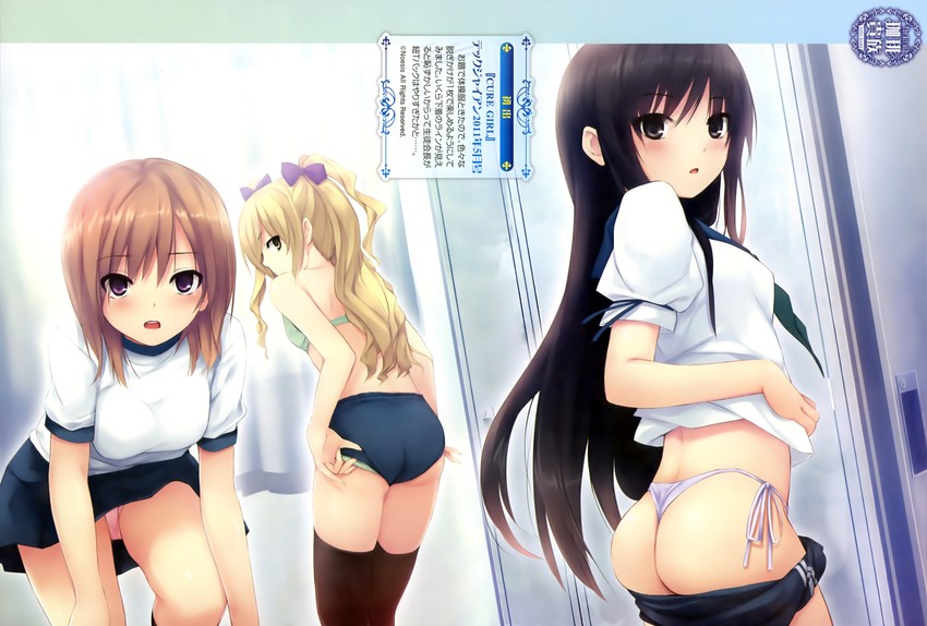 kunimura kotone, hoshimiya miyu, and nanjou rena (dengeki moeoh and 1 more) drawn by coffee-kizoku
