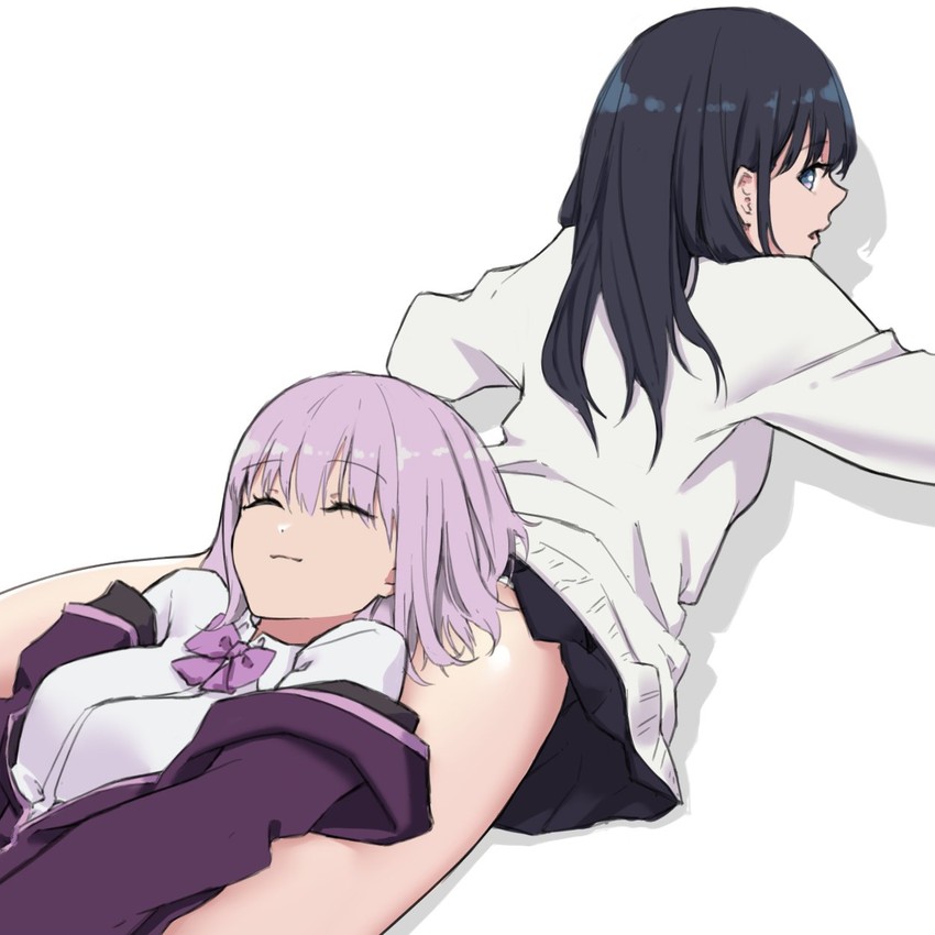 takarada rikka and shinjou akane (gridman universe and 1 more) drawn by soluna_(so_lu_na)