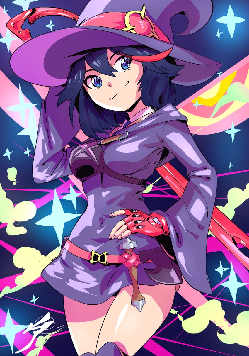 matoi ryuuko, senketsu, kagari atsuko, and erica mendez (kill la kill and 2 more) drawn by aetherion