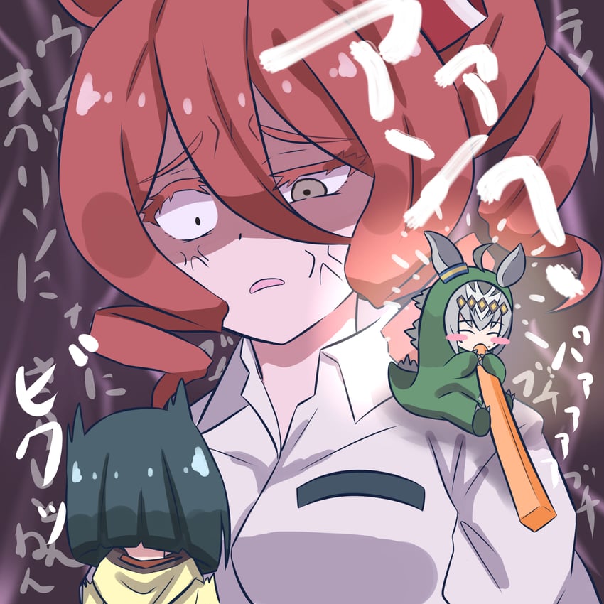 norn ace, oguri cap, and minnie the lady (umamusume and 1 more) drawn by kishiroki