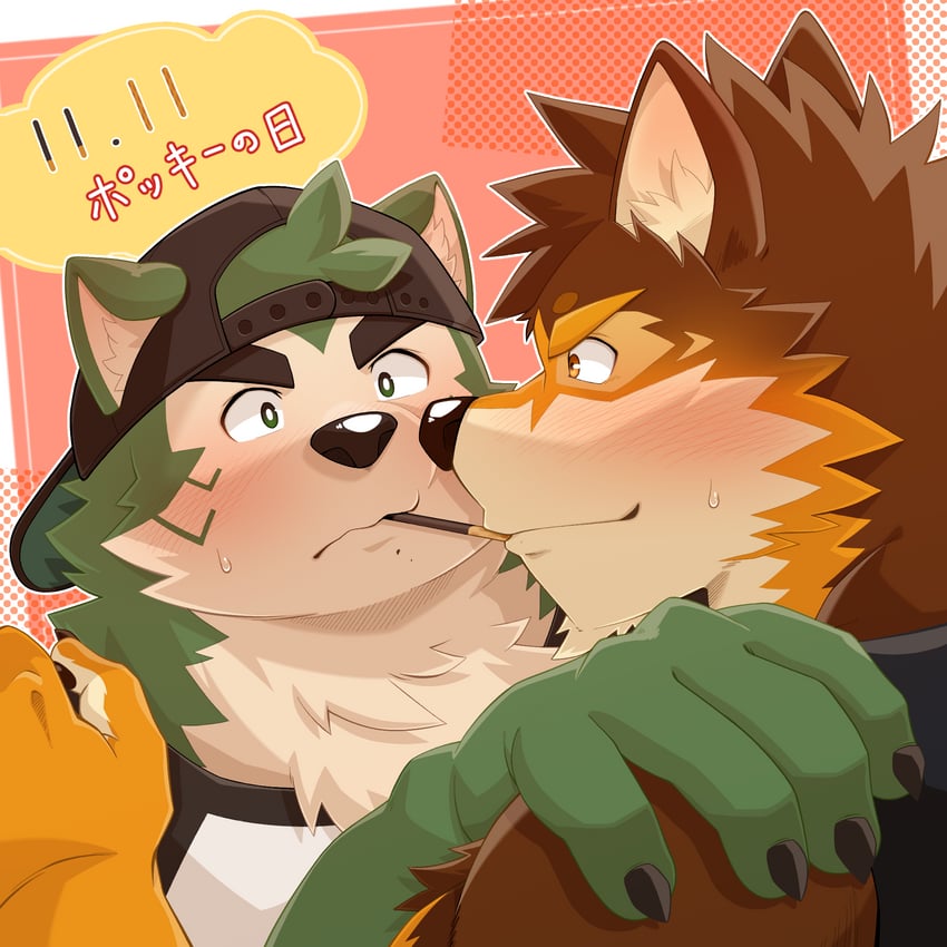 barrel and mokdai (live a hero) drawn by shu_(homohomofever3)