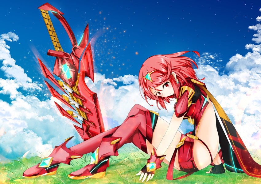 pyra (xenoblade chronicles and 1 more) drawn by sarasadou_dan