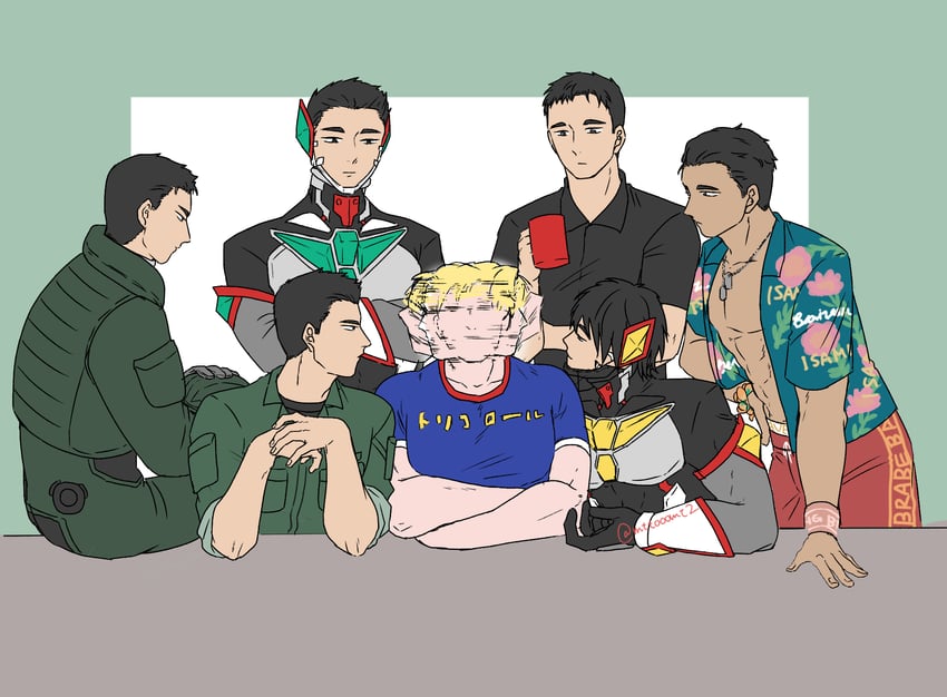 ao isami and lewis smith (yuuki bakuhatsu bang bravern and 1 more) drawn by mttooomt2