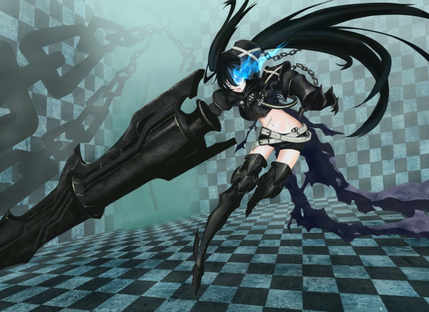 insane black rock shooter (black rock shooter) drawn by yuun