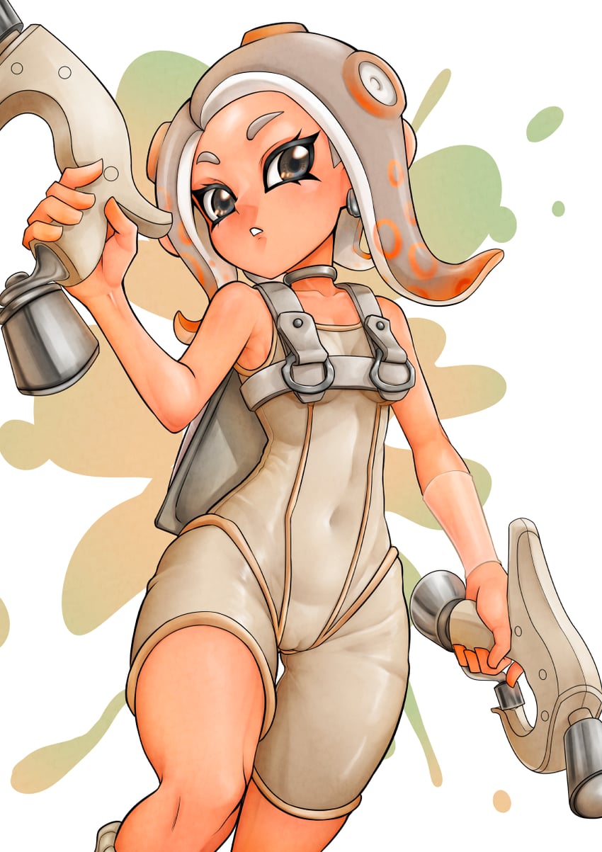 octoling player character, octoling girl, and agent 8 (splatoon and 2 more) drawn by emit_x