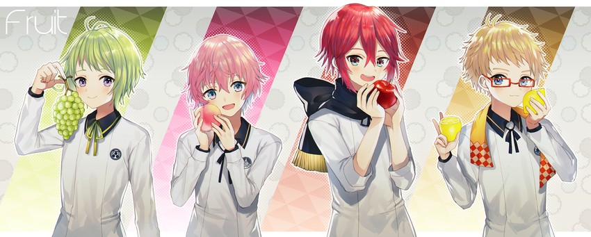 akita toushirou, hakata toushirou, shinano toushirou, and mouri toushirou (touken ranbu) drawn by abandon_ranka