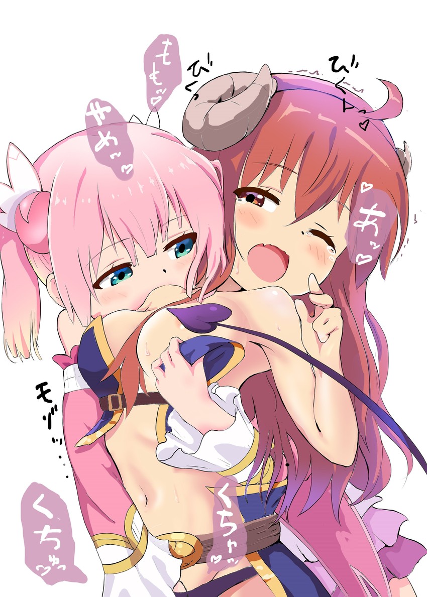 yoshida yuuko and chiyoda momo (machikado mazoku) drawn by murairamuraiari