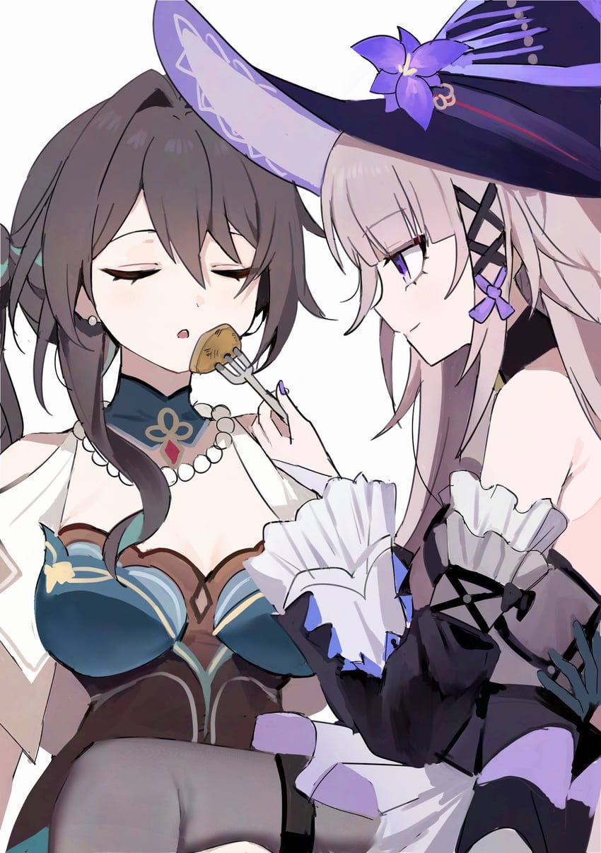 herta, the herta, and ruan mei (honkai and 1 more) drawn by hsk10107