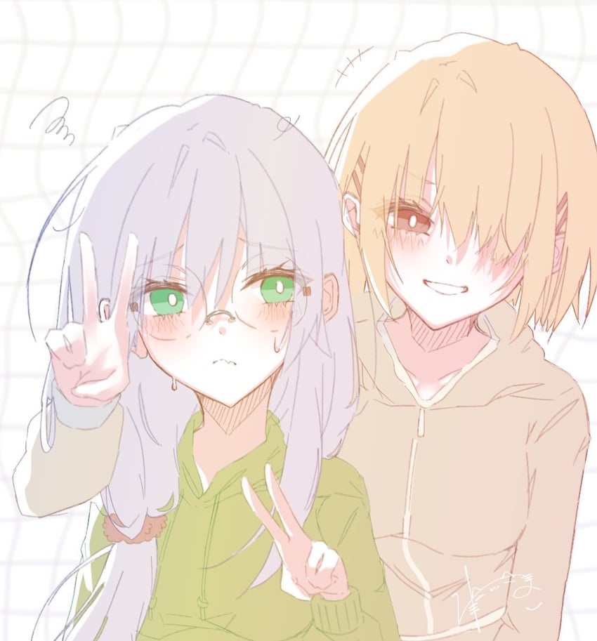 kayamori ruka and izumi yuki (heaven burns red) drawn by match_neco