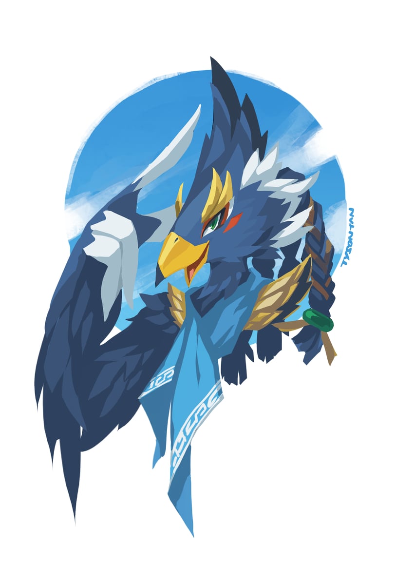 revali (the legend of zelda and 1 more) drawn by tyson_tan