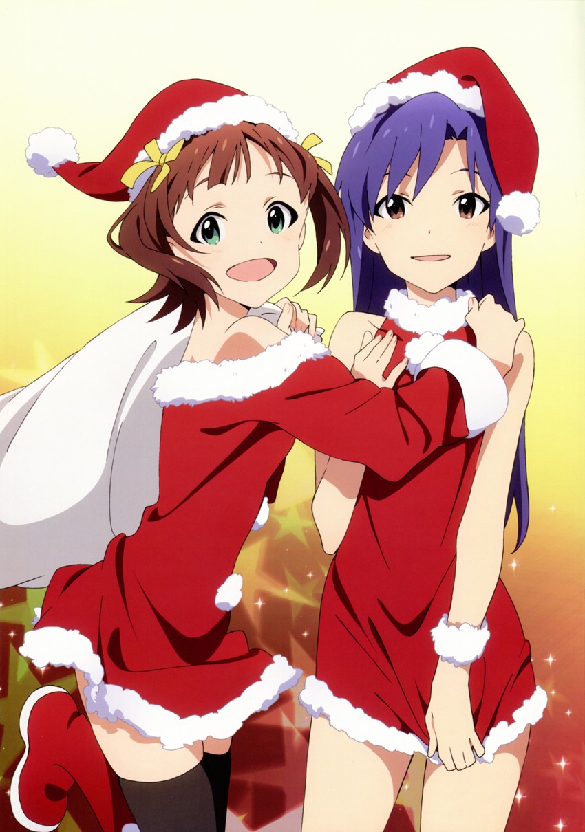 kisaragi chihaya and amami haruka (idolmaster) drawn by akai_toshifumi