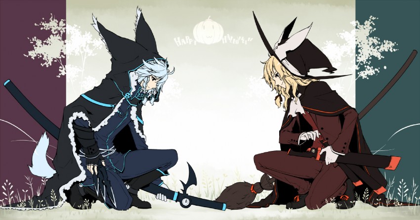 kirisame marisa and izayoi sakuya (touhou) drawn by sakuraba_yuuki