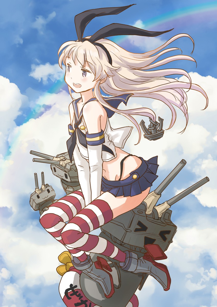 shimakaze and rensouhou-chan (kantai collection) drawn by fuji_(pixiv24804665)