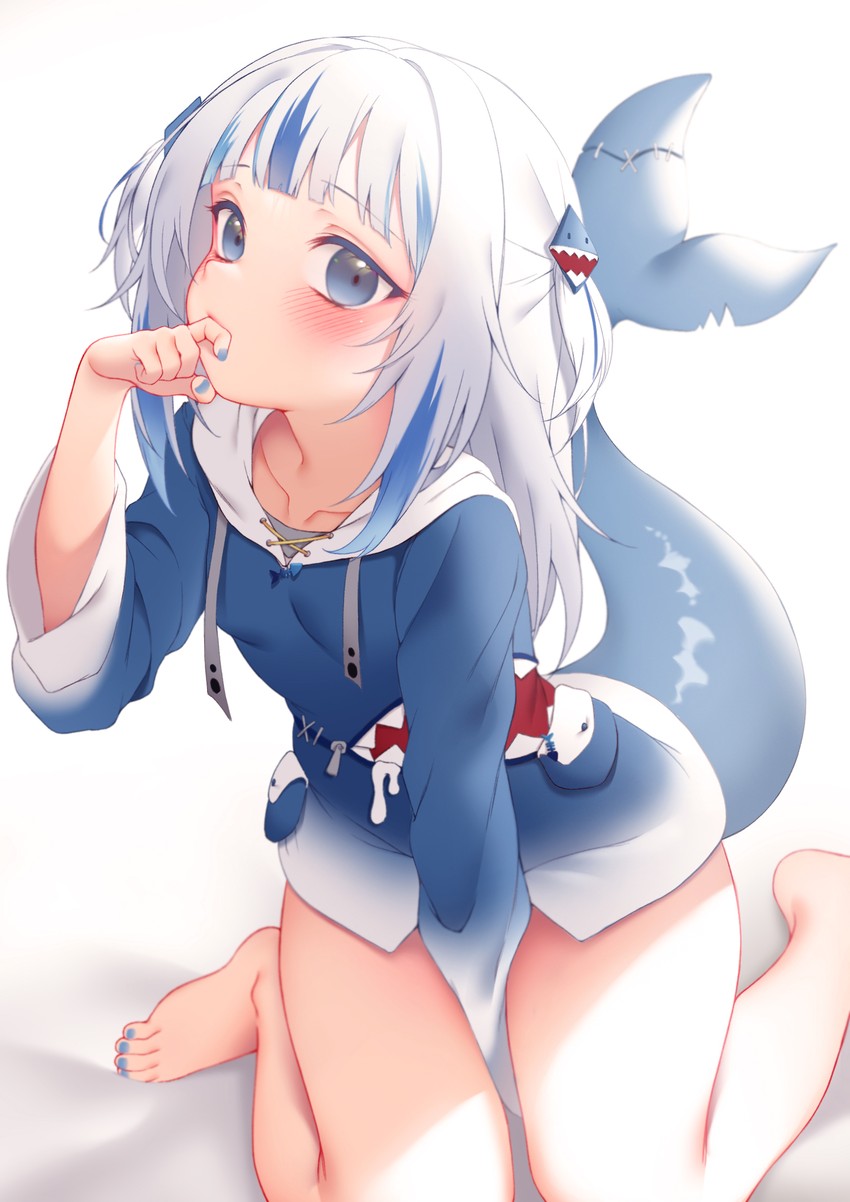 gawr gura (hololive and 1 more) drawn by zhaofeng_yinyue