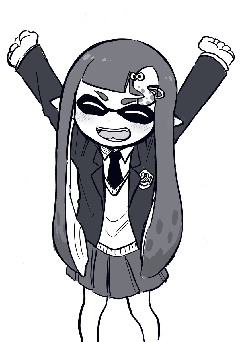 inkling player character and inkling girl (splatoon) drawn by shiromanta