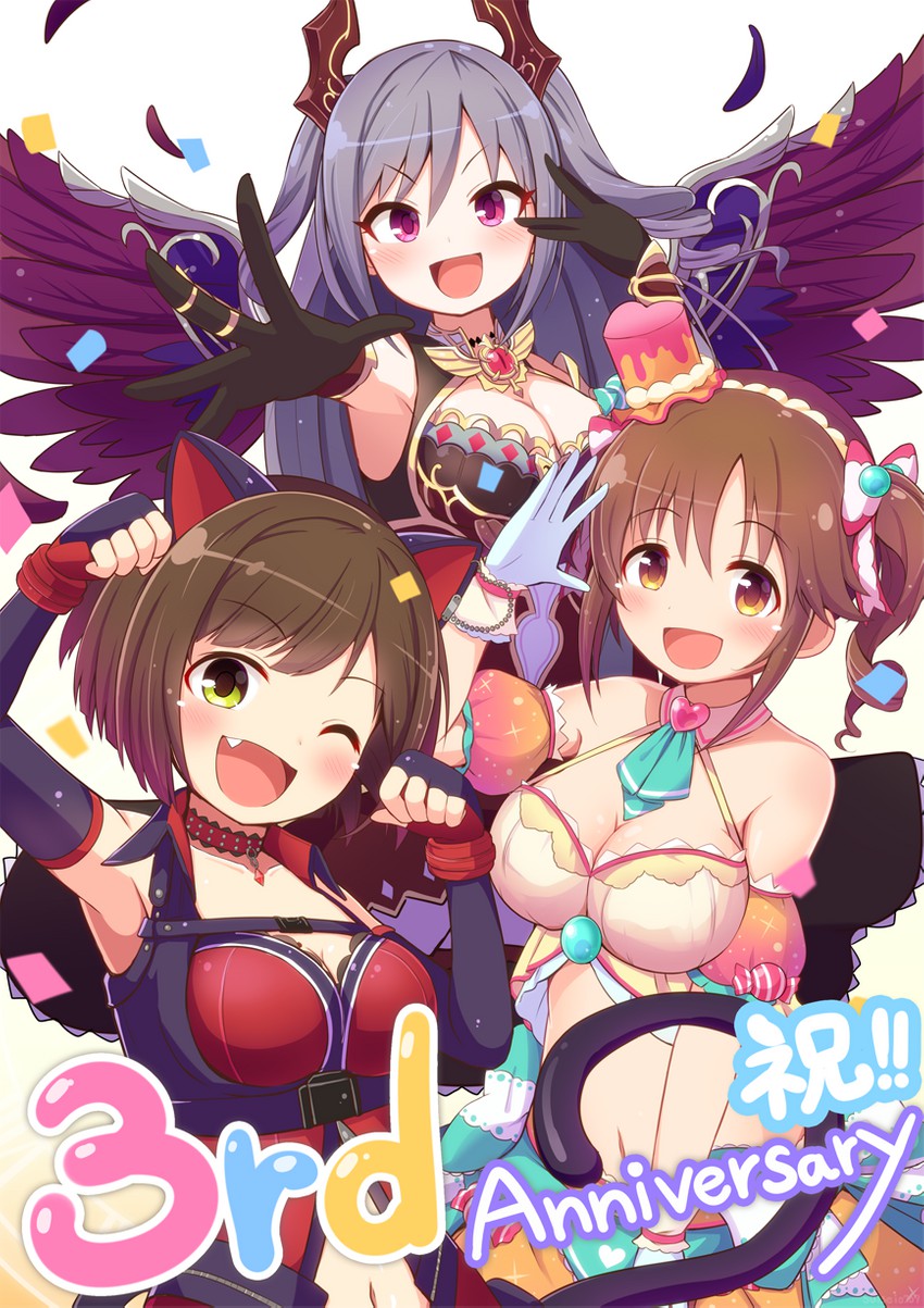 kanzaki ranko, maekawa miku, and totoki airi (idolmaster and 2 more) drawn by qixi_cui_xing