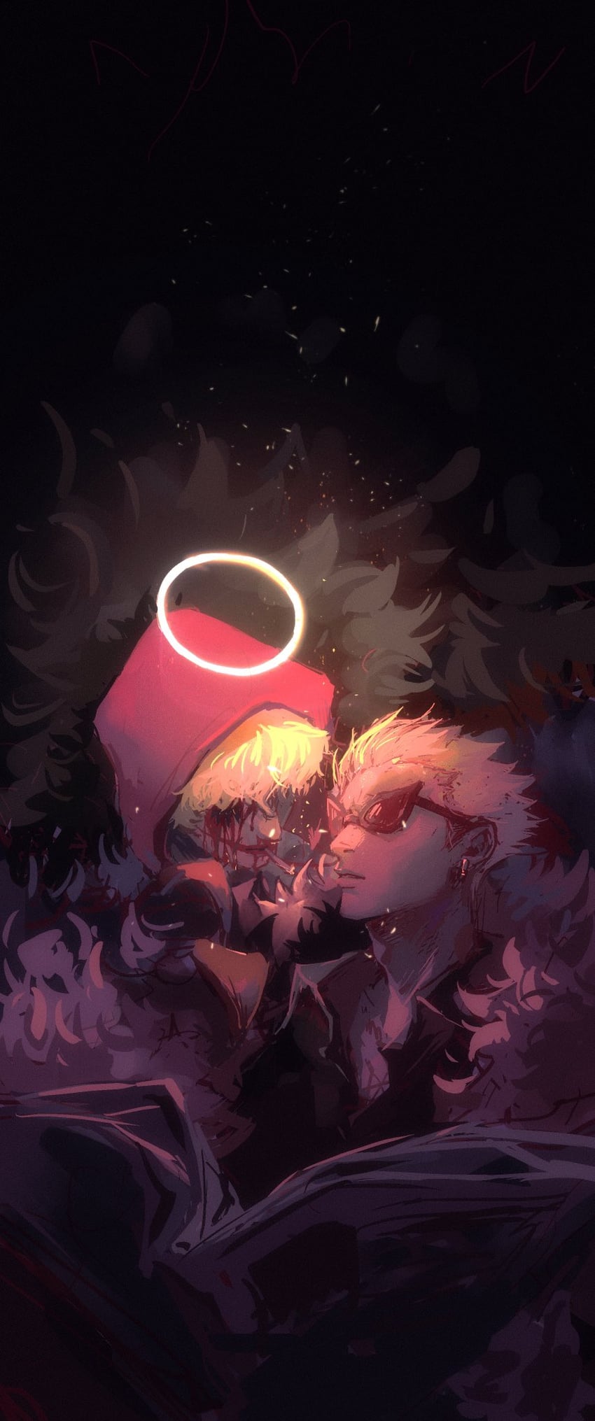 donquixote doflamingo and donquixote rocinante (one piece) drawn by lanz_zxz