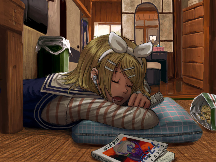 kagamine rin and kamui gakupo (vocaloid and 1 more) drawn by horuda