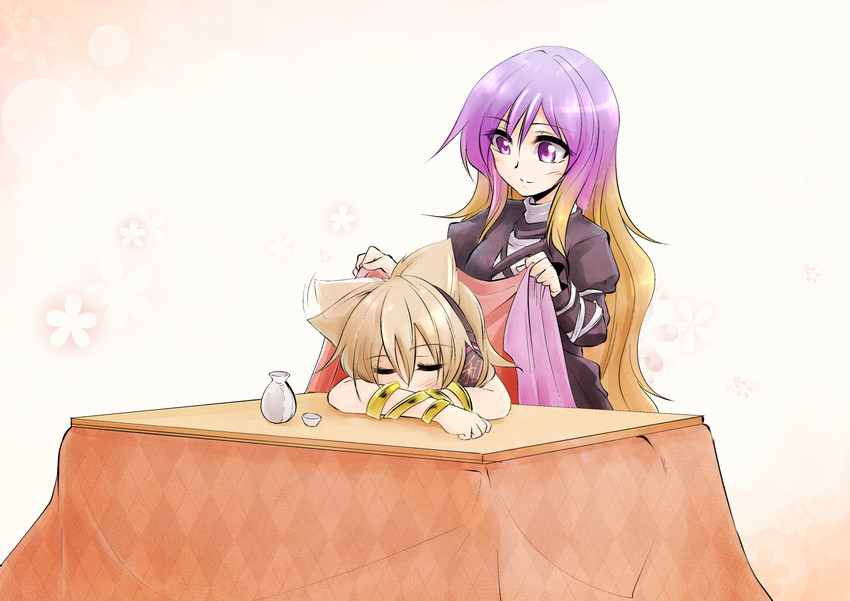 hijiri byakuren and toyosatomimi no miko (touhou) drawn by kakao_(noise-111)