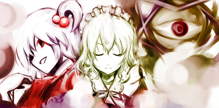 shinki, yumeko, and yuugenmagan (touhou) drawn by mr.milk_caramel
