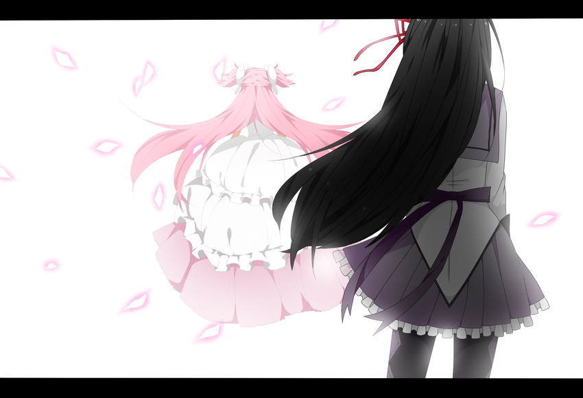 akemi homura, kaname madoka, and ultimate madoka (mahou shoujo madoka magica) drawn by hanasato_(okashino)