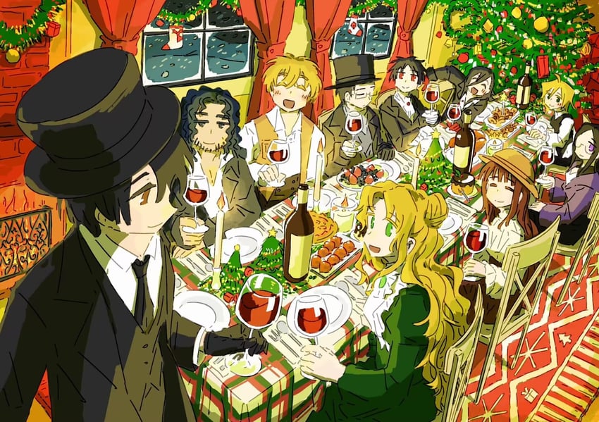 klein moretti, leonard mitchell, audrey hall, gehrman sparrow, fors wall, and 5 more (lord of the mysteries) drawn by kezuokuailelaojia