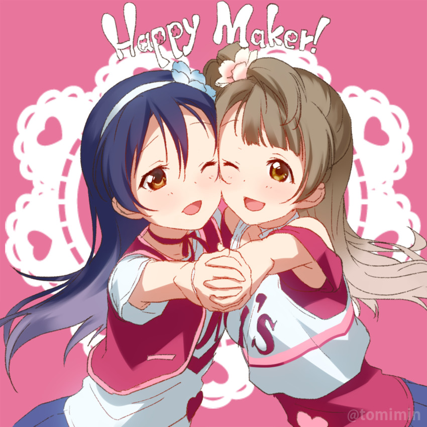 sonoda umi and minami kotori (love live! and 1 more) drawn by tomiwo