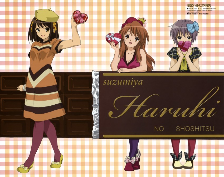 suzumiya haruhi, nagato yuki, and asahina mikuru (suzumiya haruhi no yuuutsu and 3 more) drawn by ikeda_shouko