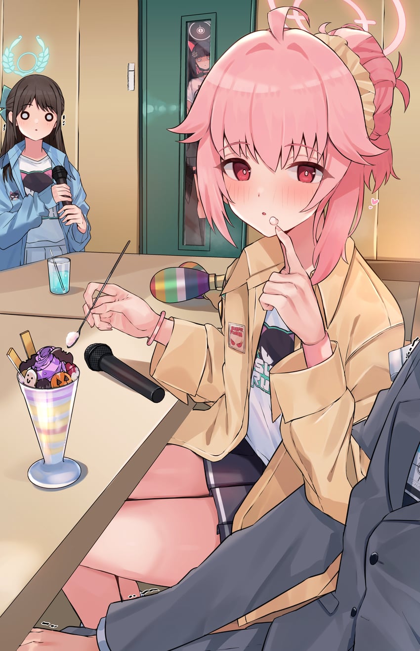 sensei, kazusa, natsu, and airi (blue archive) drawn by mi_taro333