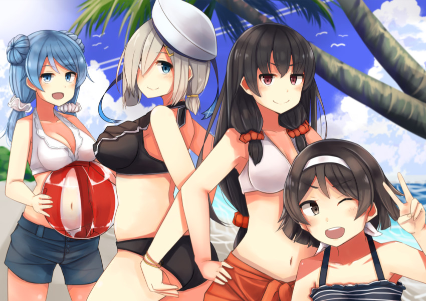 hamakaze, urakaze, isokaze, and tanikaze (kantai collection) drawn by plan_(planhaplalan)
