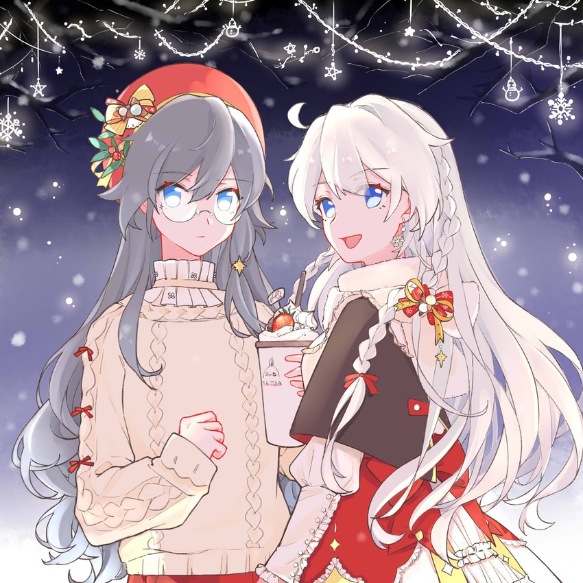 kiana kaslana and fu hua (honkai and 1 more) drawn by tanghc175