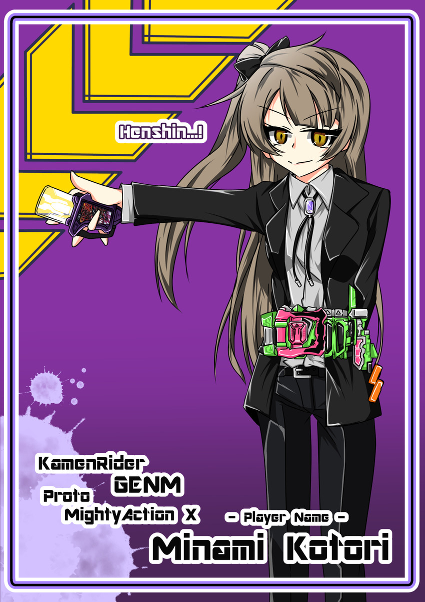 minami kotori and kamen rider genm (love live! and 3 more) drawn by syatioo