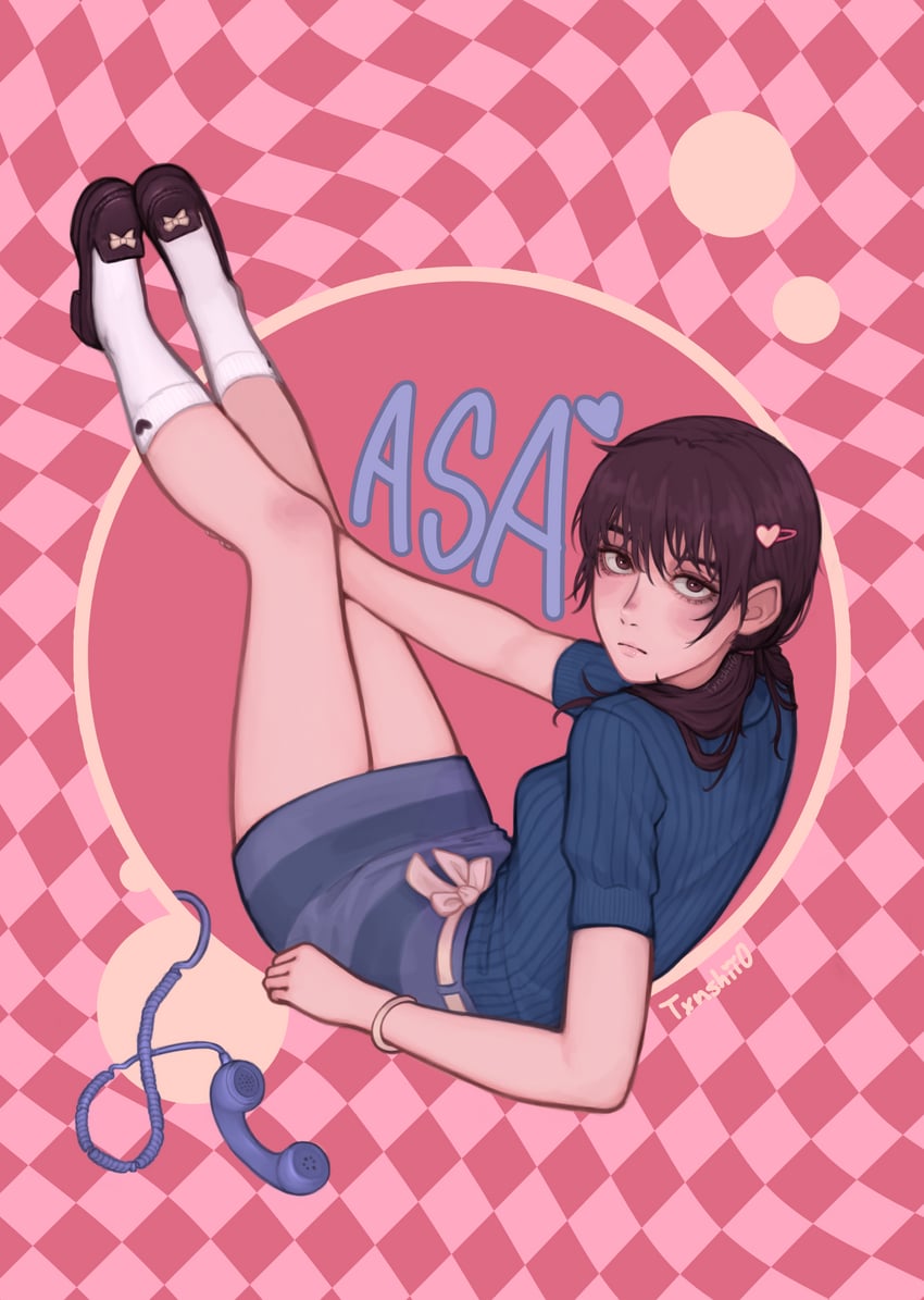 mitaka asa (chainsaw man) drawn by txnshi