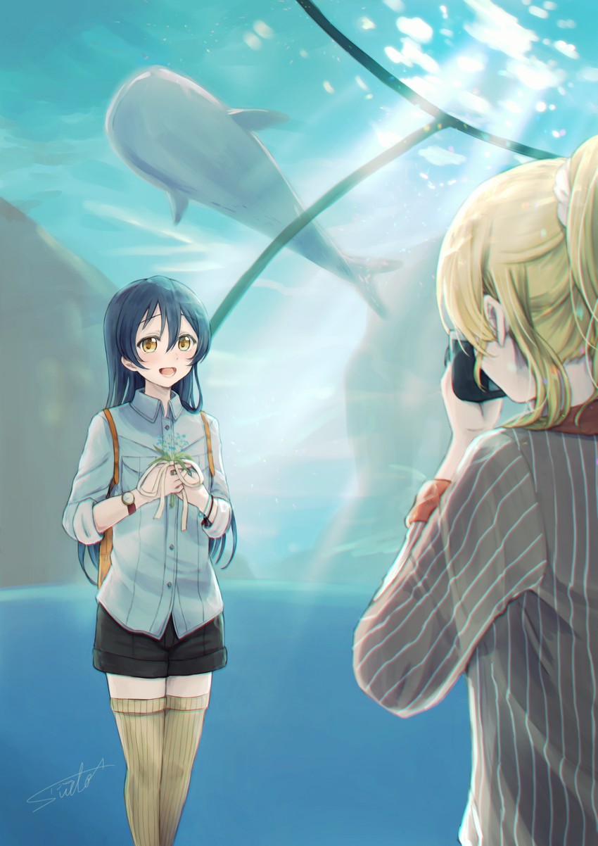 sonoda umi and ayase eli (love live! and 2 more) drawn by suito