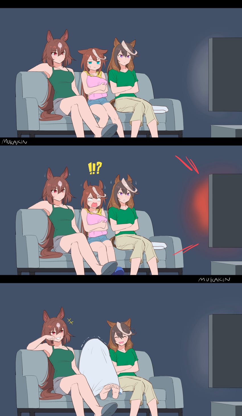 tokai teio, symboli rudolf, and sirius symboli (umamusume) drawn by mukakin