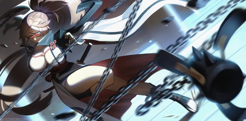 baiken (guilty gear and 1 more) drawn by tostantan