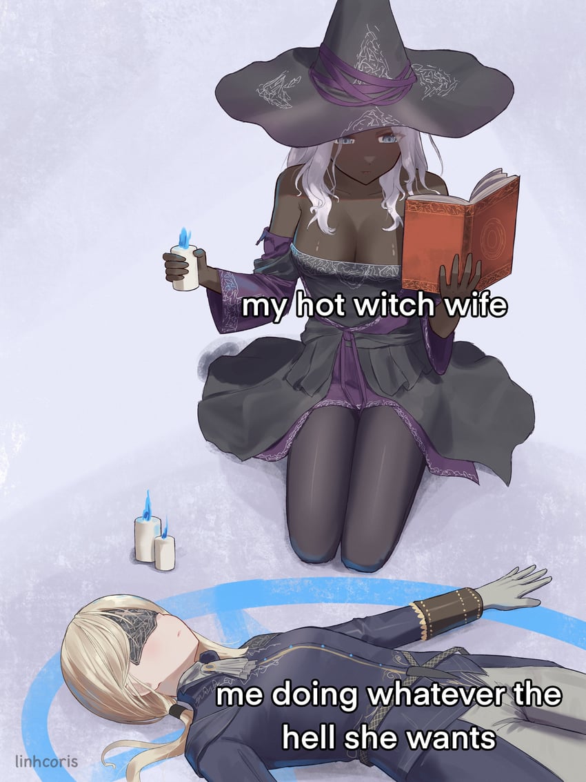 recluse and duchess (elden ring and 1 more) drawn by linhcoris