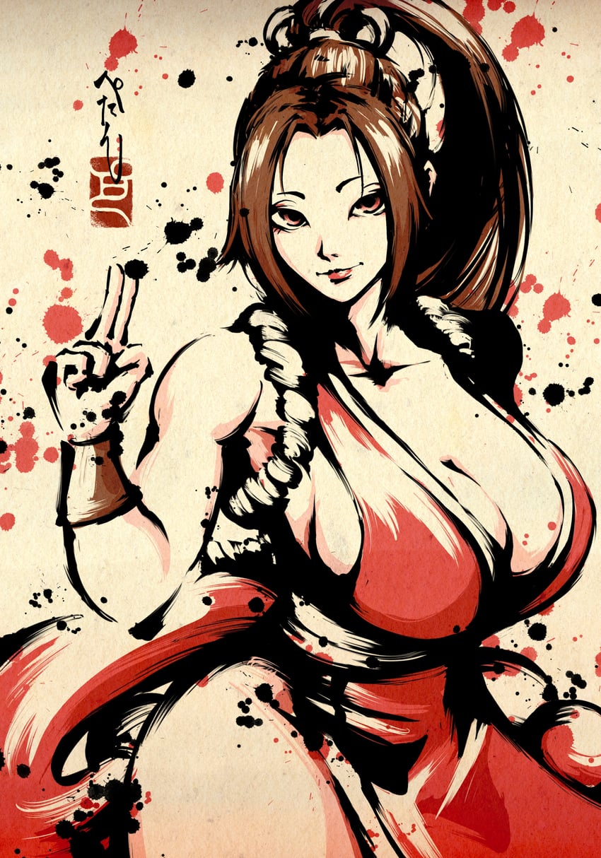 shiranui mai (the king of fighters and 1 more) drawn by pe51illust