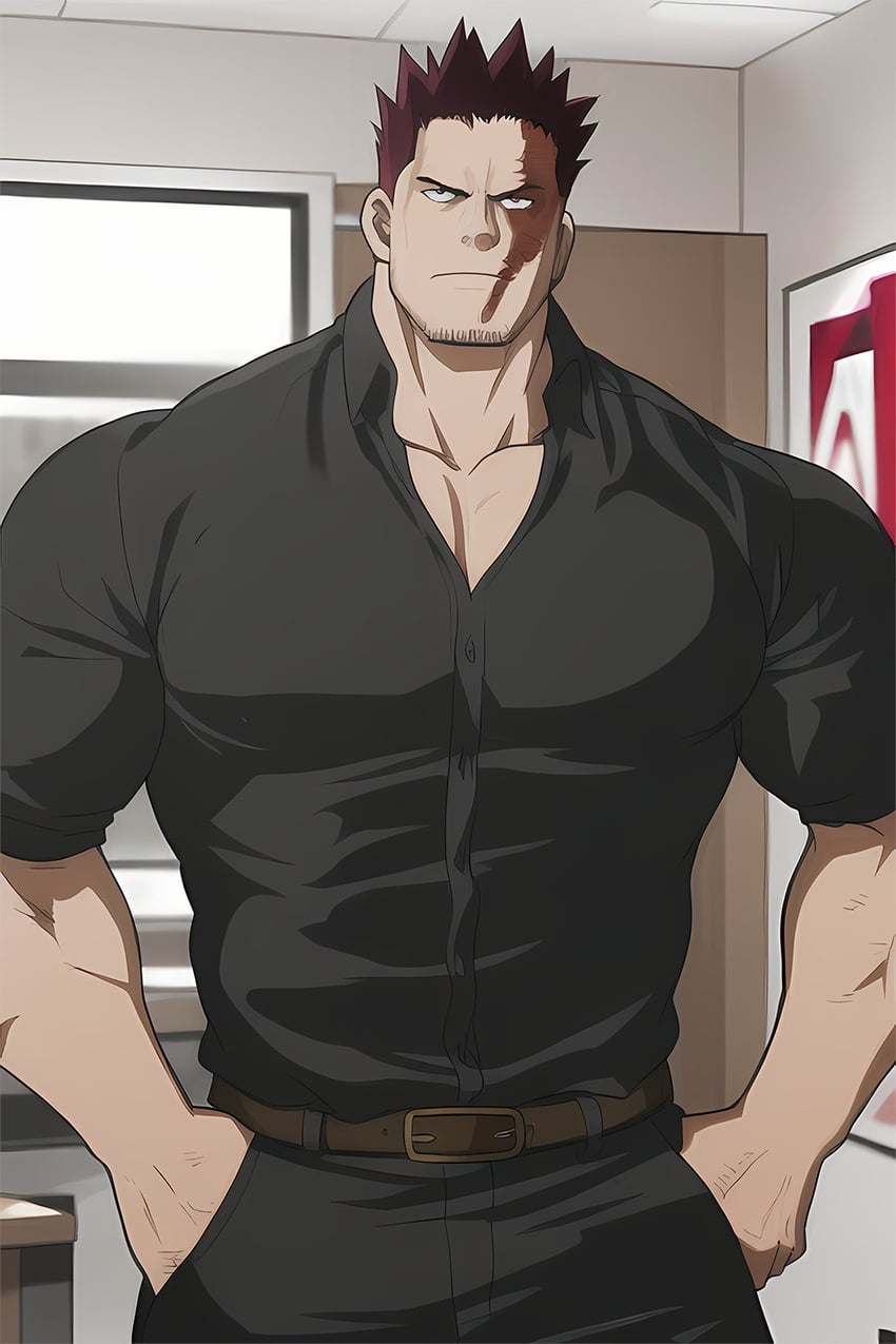 endeavor (boku no hero academia) drawn by tsukumo_(milesway2006)