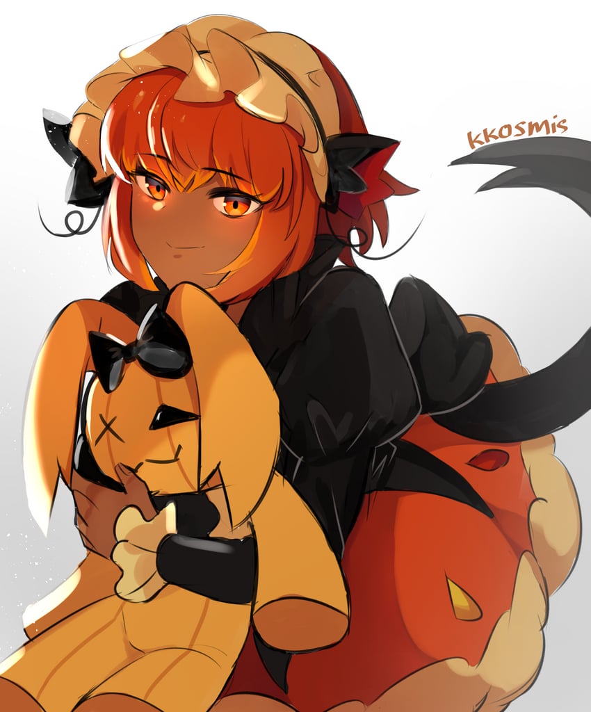 pumpkin pie cookie and pompon (cookie run and 1 more) drawn by kosmis