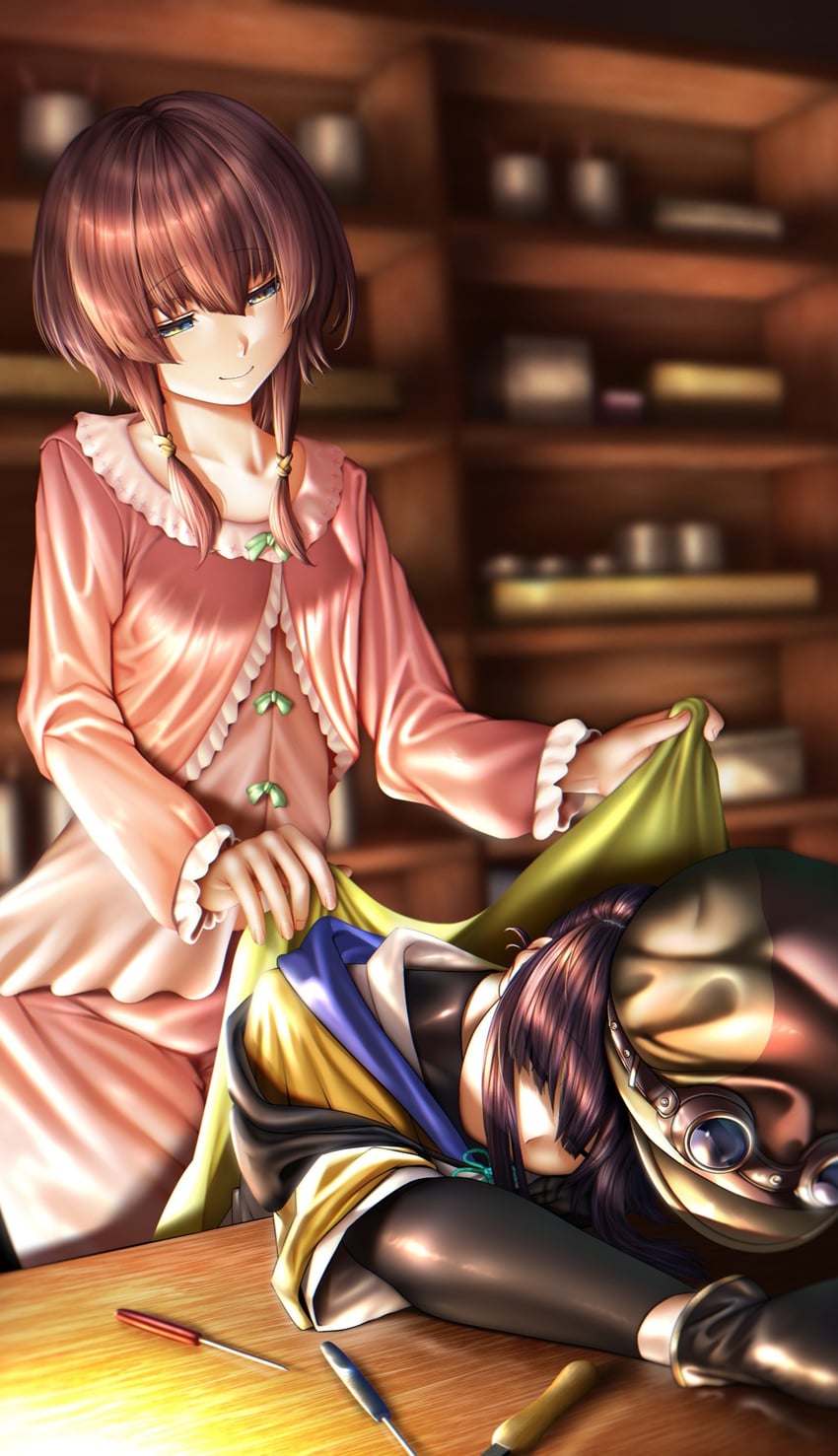 nanaka and yayoi (tenka hyakken) drawn by patchwork_fat.