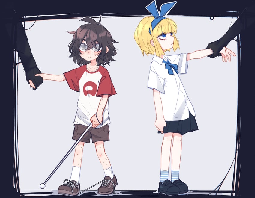 sophie and erika (original and 1 more) drawn by popopoka