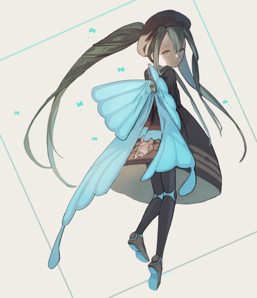 hatsune miku and bug miku (pokemon and 2 more) drawn by oatmeal_(0at_meal)