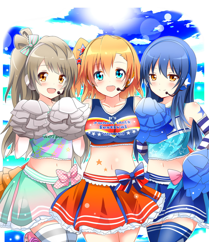 sonoda umi, minami kotori, and kosaka honoka (love live! and 2 more) drawn by shinekalta
