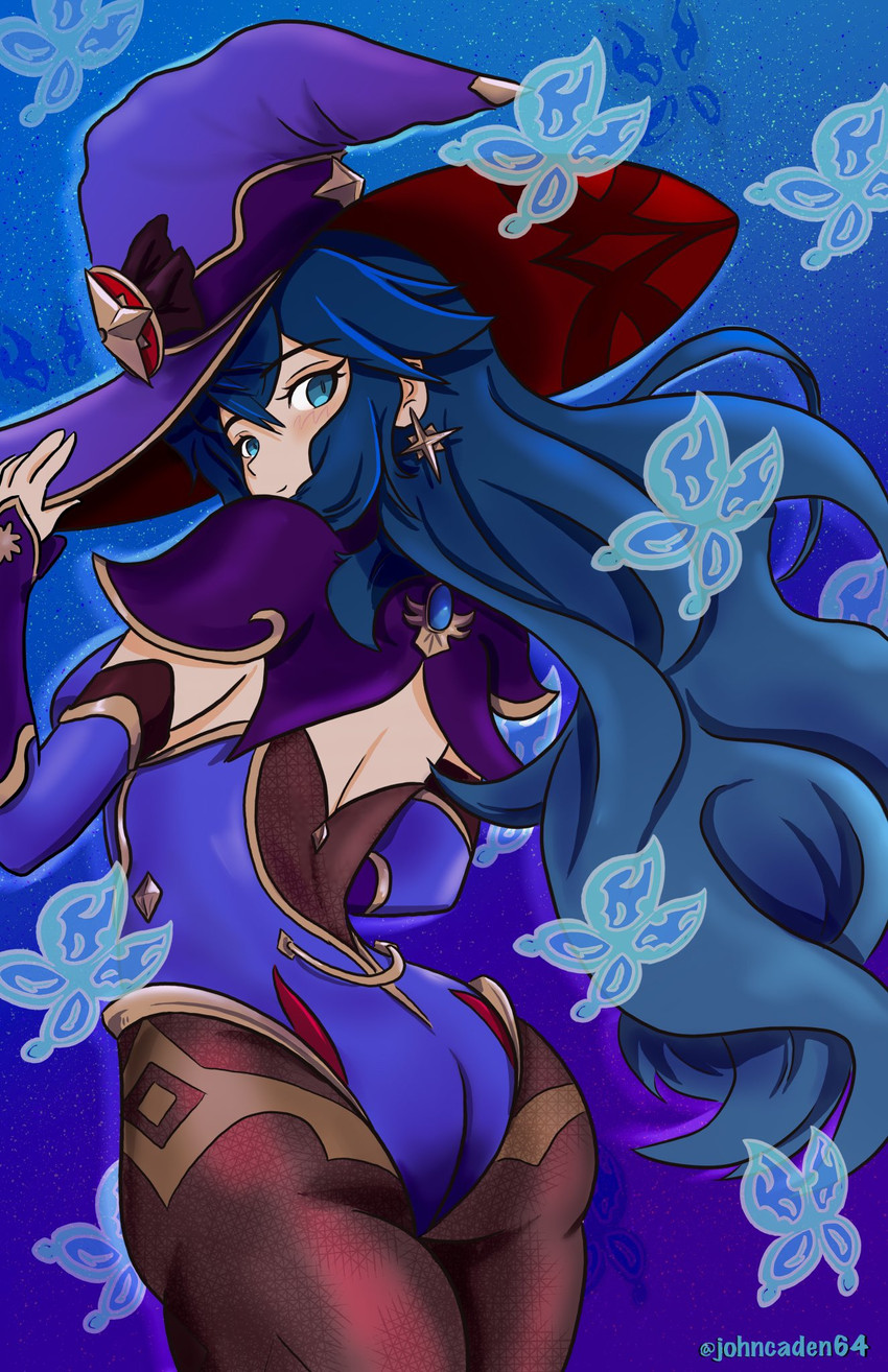 mona and lucina (genshin impact and 2 more) drawn by johncaden
